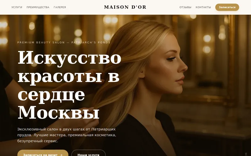Сайт: Салон красоты Maison d’Or